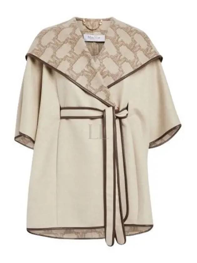 Reseda Hooded Poncho Jacket Ivory - MAX MARA - BALAAN 2