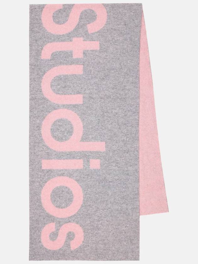 TORONTY Logo Jacquard Wool Scarf Muffler Pink CA0154 - ACNE STUDIOS - BALAAN 1