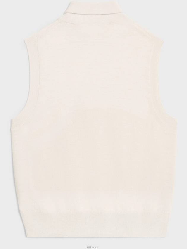 2ADRH862Z 01OW Turtleneck Sleeveless Sweater - CELINE - BALAAN 2