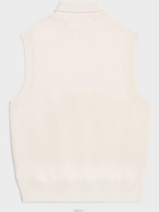 2ADRH862Z 01OW Turtleneck Sleeveless Sweater - CELINE - BALAAN 2