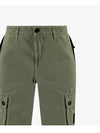 Wappen Patch Old Treatment Slim Fit Cargo Straight Pants Musk Green - STONE ISLAND - BALAAN 6