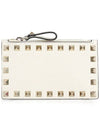 Rockstud zipper card wallet ivory - VALENTINO - BALAAN 3