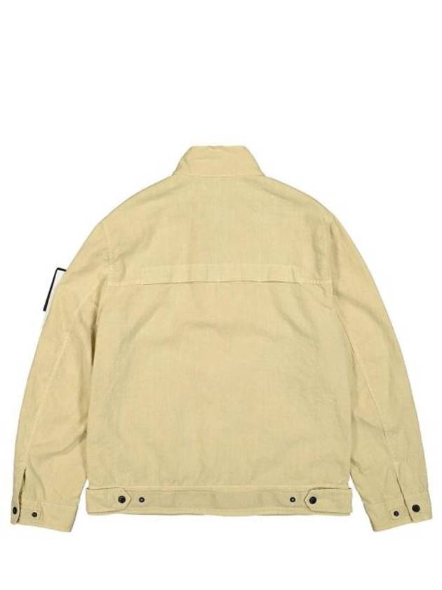 Tela Mock Neck Zip-up Jacket Beige - STONE ISLAND - BALAAN 3