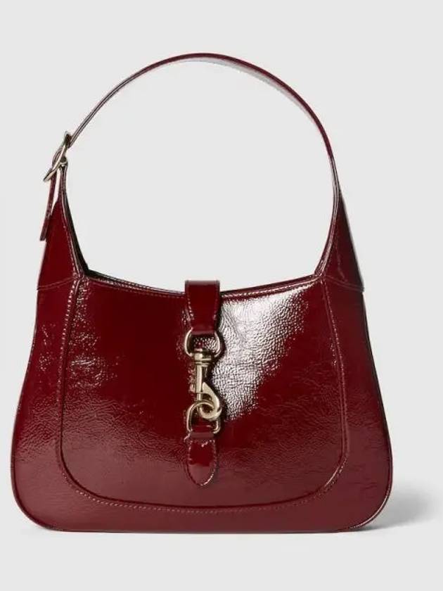 Jackie Small Patent Leather Shoulder Bag Bordeaux - GUCCI - BALAAN 2