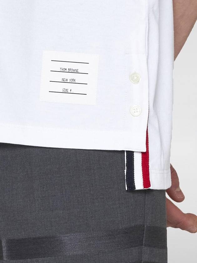 T-shirt di cotone naturale Thom Browne - THOM BROWNE - BALAAN 3