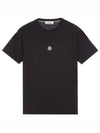 Chest Logo Print Short Sleeve T-Shirt Black - STONE ISLAND - BALAAN 2