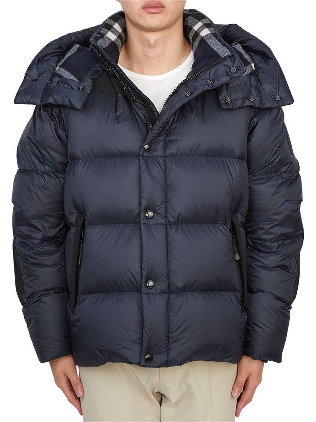 Hooded Nylon Down Padding Navy - BURBERRY - BALAAN 4