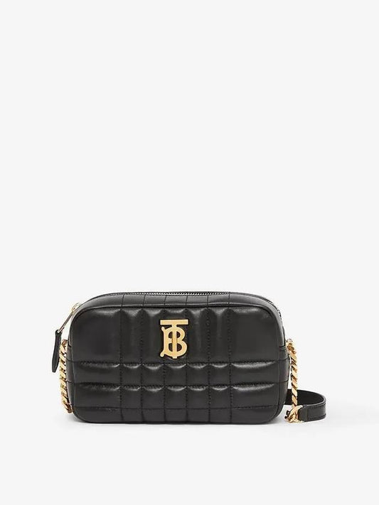 Quilted Leather Mini Lola Camera Shoulder Bag Black - BURBERRY - BALAAN 2