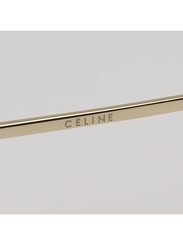 Eyewear Round Eyeglasses Gold Grey - CELINE - BALAAN 6