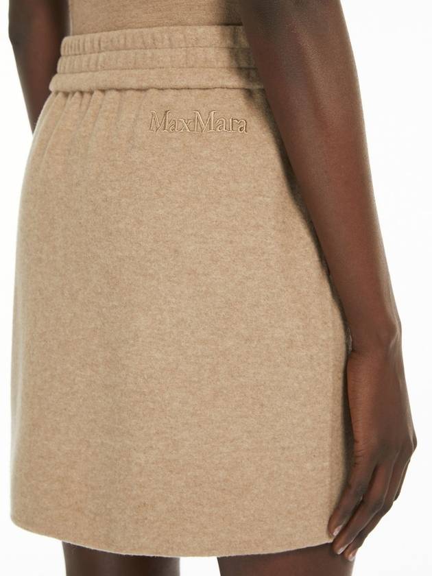 Onagro Mini A Line Skirt Beige - MAX MARA - BALAAN 6