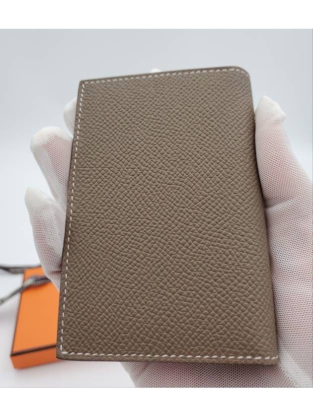 MC² Euclide Card Holder Epsom Etoupe Brown - HERMES - BALAAN 10