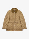 Diamond Quilted Nylon Jacket Beige - BURBERRY - BALAAN 2