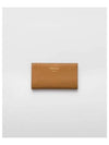 Logo Bifold Leather Long Wallet Camel - PRADA - BALAAN 2