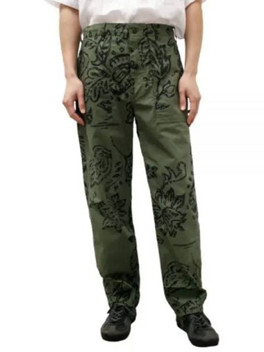 Fatigue Pant Olive Floral Print Ripstop MP332 CT243 8oz Denim Pants - ENGINEERED GARMENTS - BALAAN 1