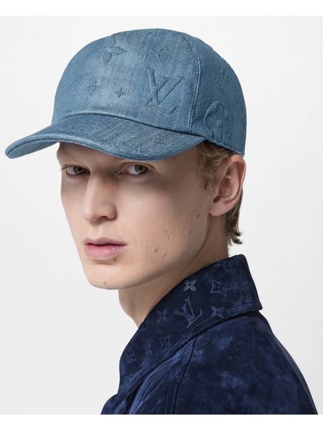 hat men monogram constellation cap blue denim - LOUIS VUITTON - BALAAN 7