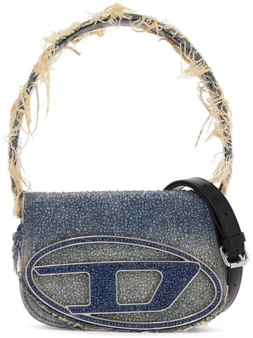 1dr denim and crystal shoulder bag - DIESEL - BALAAN 1