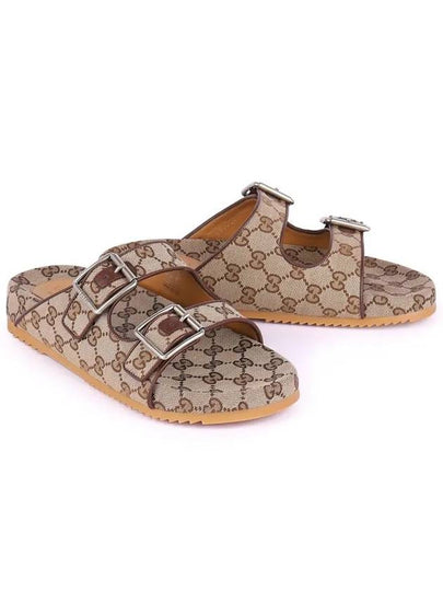 Men's Strap Slide Sandals Beige - GUCCI - BALAAN 2