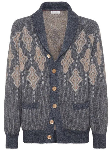 Intarsia knit cardigan MSO708406CHH63 - BRUNELLO CUCINELLI - BALAAN 1