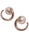 Women's Carola Logo Pearl Earrings Pink Gold - VIVIENNE WESTWOOD - BALAAN 2