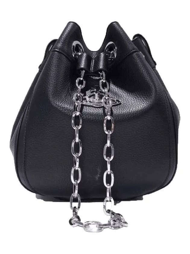 Chrissy Medium Bucket Bag Black - VIVIENNE WESTWOOD - BALAAN.