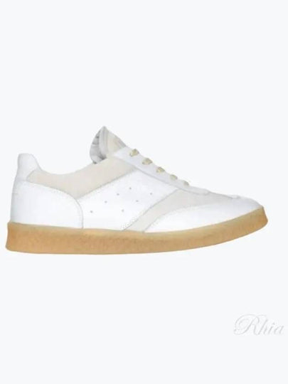 6 Court Paneled Lace-Up Low-Top Sneakers White - MAISON MARGIELA - BALAAN 2