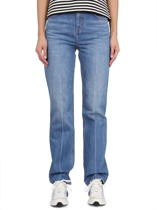 Women's Mid Rise Straight Jeans Blue - TORY BURCH - BALAAN 2