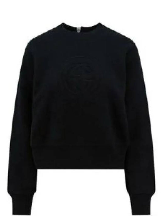 GG Logo Cotton Sweatshirt Black - GUCCI - BALAAN 2