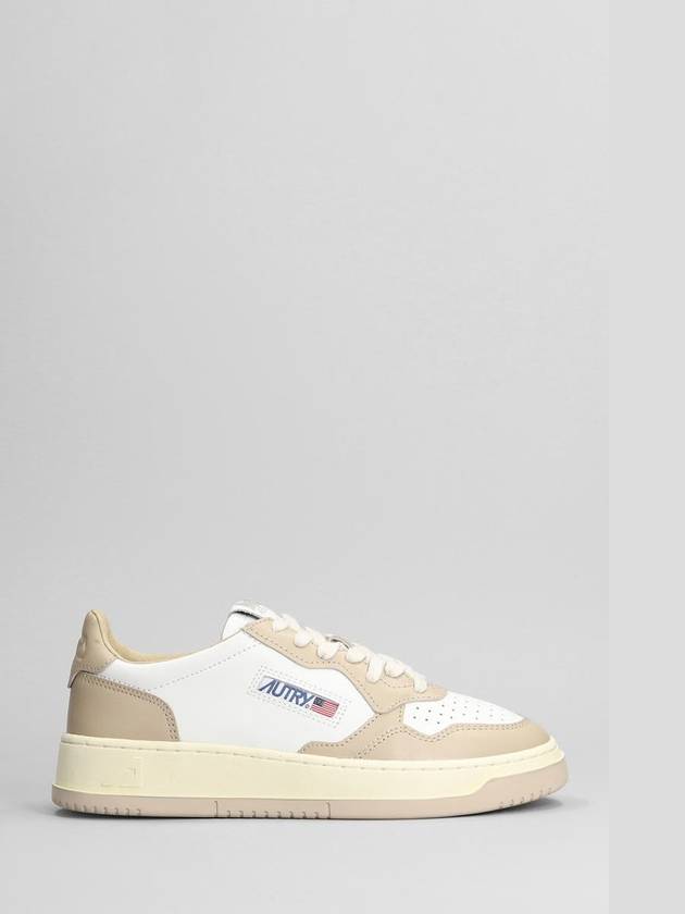 Medalist Bicolor Leather Low Top Sneakers White Beige - AUTRY - BALAAN 2