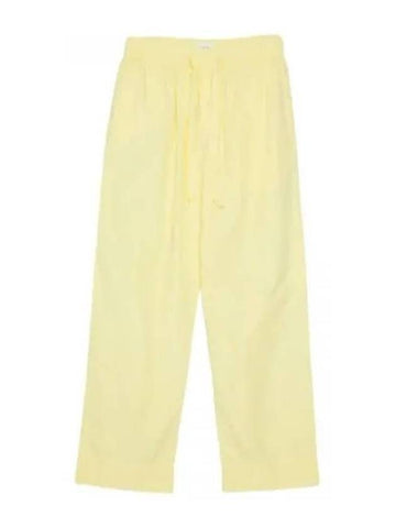 Poplin Pajamas Organic Cotton Straight Pants Lemonade - TEKLA - BALAAN 1