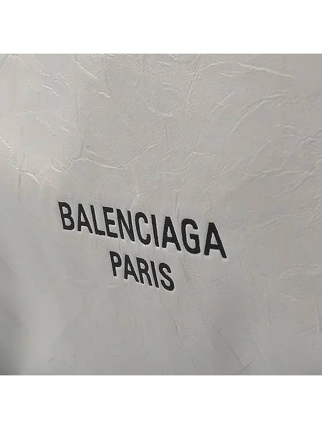 742942 White color leather crush small shoulder bag - BALENCIAGA - BALAAN 3