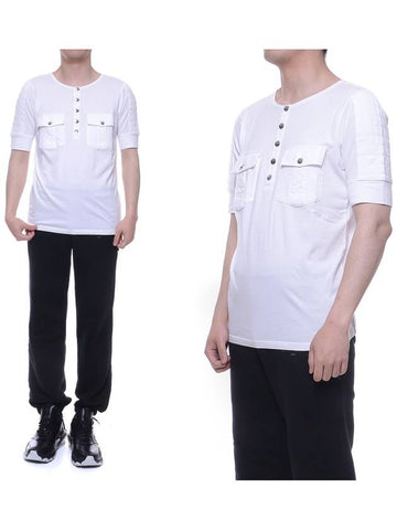 Men's Short Sleeve TShirt S4HJ699B557_100 - BALMAIN - BALAAN 1