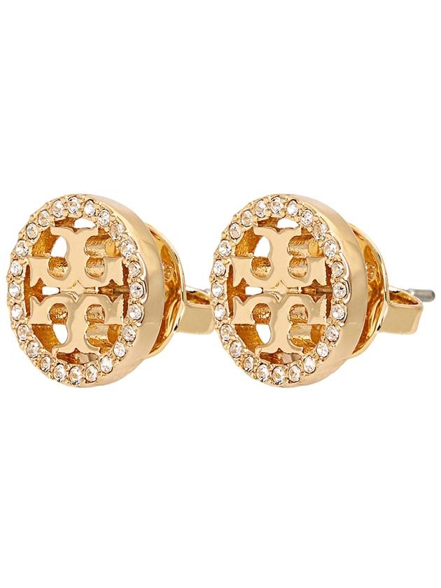 Miller Crystal Stud Earrings Gold - TORY BURCH - BALAAN 3