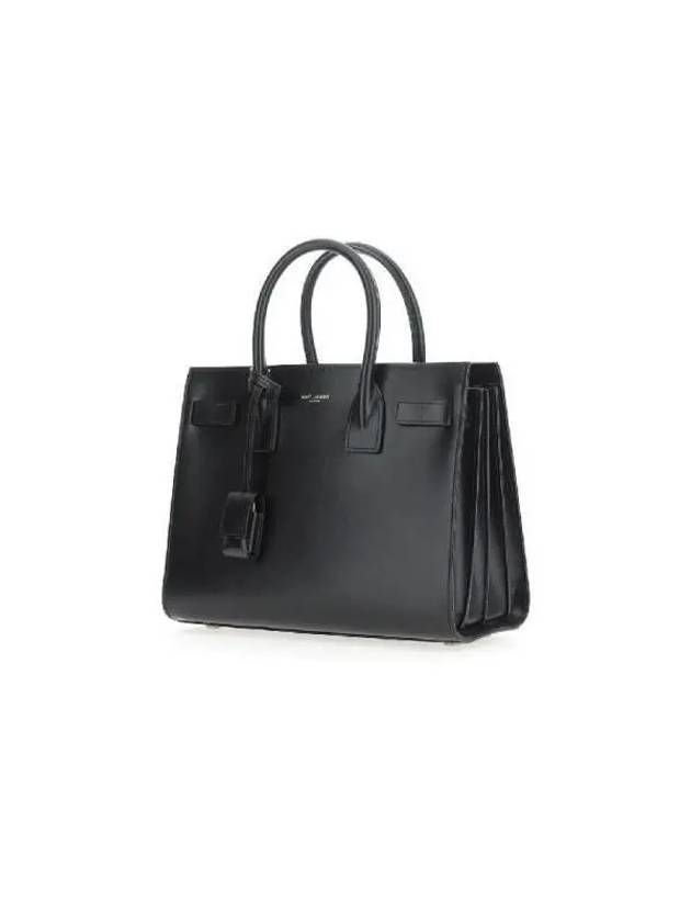 Sac De Jour Small Smooth Leather Baby Tote Bag Black - SAINT LAURENT - BALAAN 4