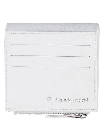 Logo Bifold Half Wallet White - MAISON MARGIELA - BALAAN 1