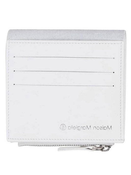 MM6 Logo Bifold Halfwallet White - MAISON MARGIELA - BALAAN.