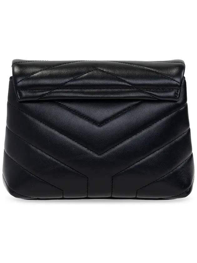 Loulou Toy Matelasse Shoulder Bag Black - SAINT LAURENT - BALAAN 4