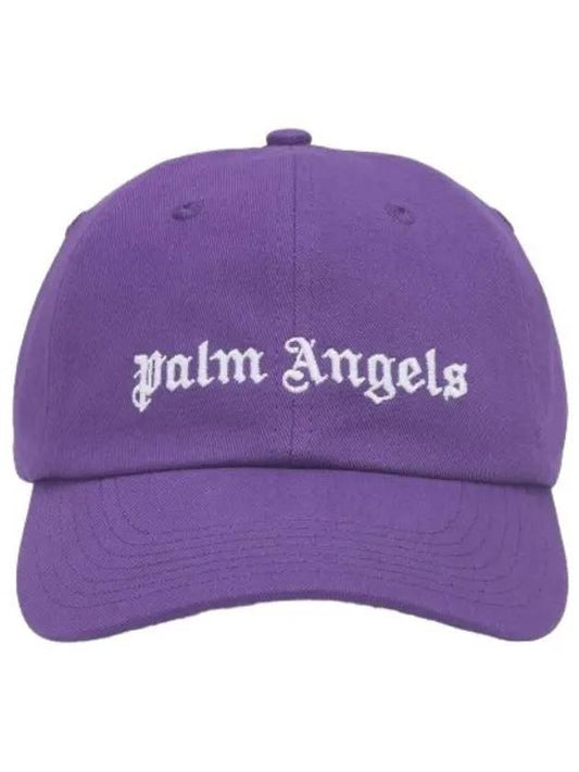 Logo Ball Cap Purple Hat - PALM ANGELS - BALAAN 1