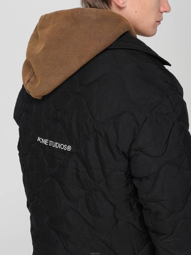 Back Logo Quilted Zip-Up Padding Black - ACNE STUDIOS - BALAAN 5