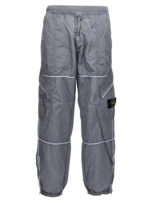 Compass Badge Pleated Track Pants Light Blue - STONE ISLAND - BALAAN 1