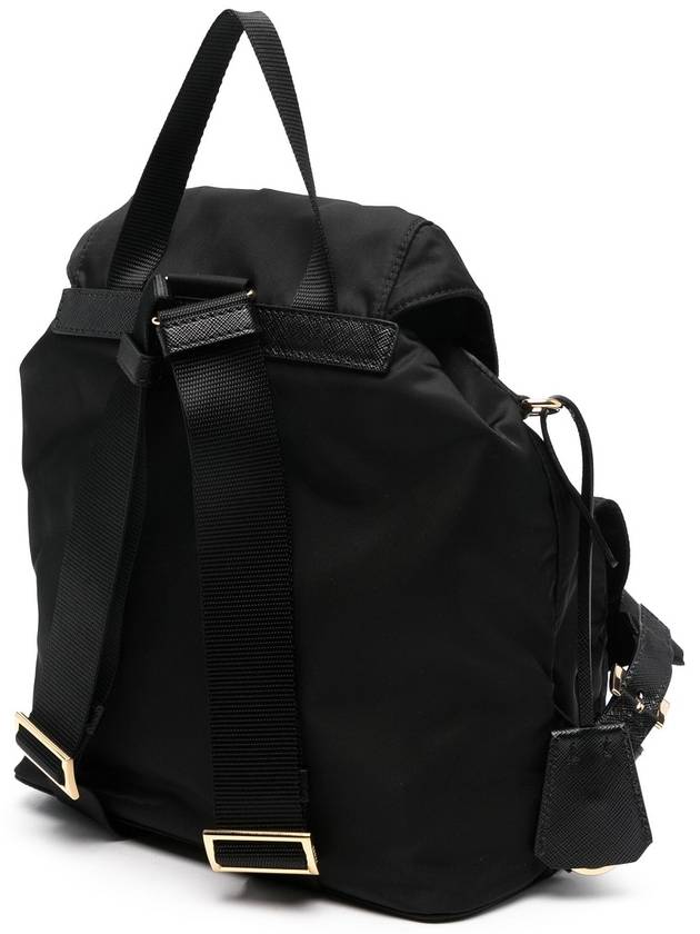 Triangle Logo Re Nylon Small Backpack Black - PRADA - BALAAN 4