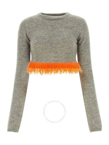 JW Anderson Mohair Blend Cropped Sweater, Size Medium - JW ANDERSON - BALAAN 1