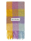 Check Mohair Muffler Violet Yellow - ACNE STUDIOS - BALAAN 2