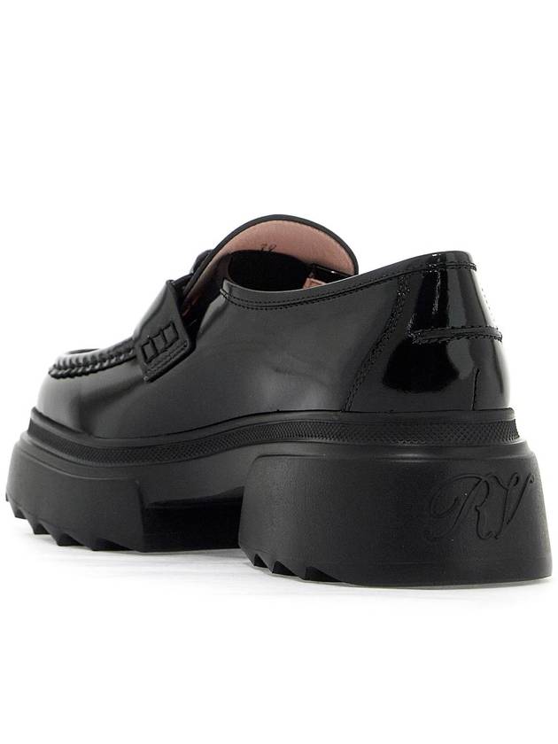 Wallaviv Strass Buckle Leather Loafers Black - ROGER VIVIER - BALAAN 4