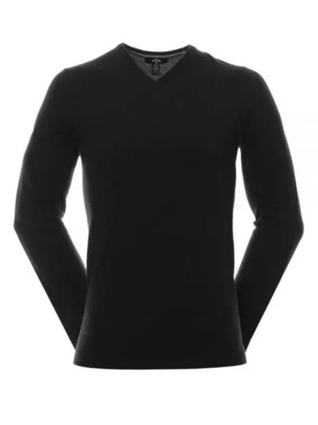 CALLAWAY Ribbed Merino V Neck Sweater CGGS80Z2 001 - CALLAWAY GOLF - BALAAN 1