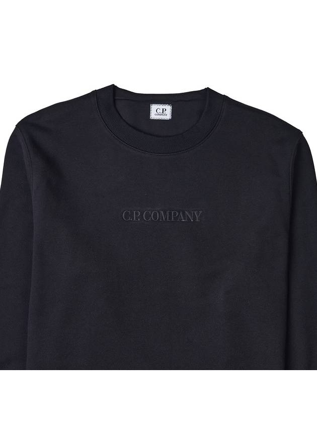 Embroidered Logo Cotton Sweatshirt Black - CP COMPANY - BALAAN 4