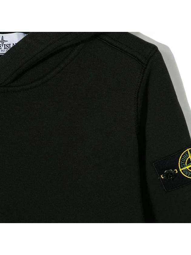 Kids Waffen Back Logo Hoodie Black 711661140 V0029 - STONE ISLAND - BALAAN 4