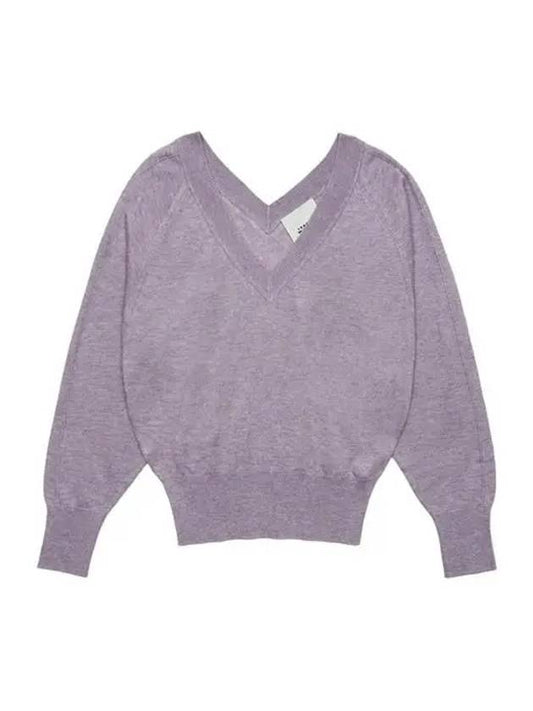 Milane Jumper V-Neck Knit Top Lilac - ISABEL MARANT - BALAAN 1