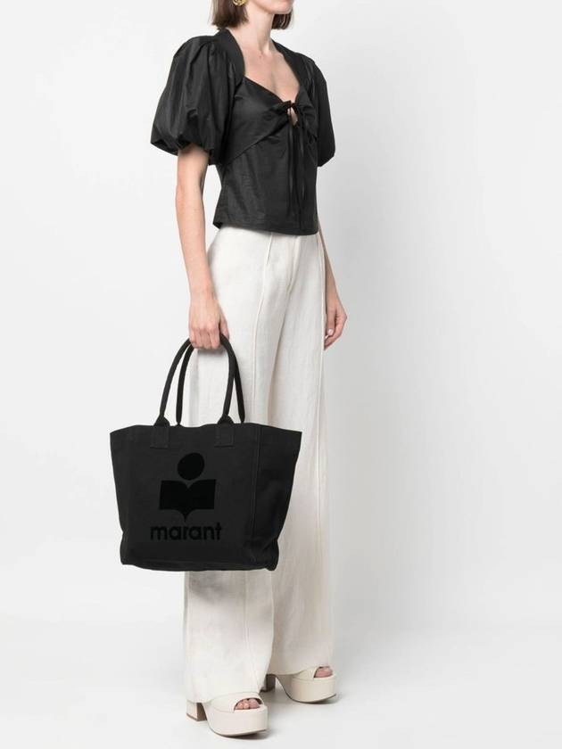 Small Yenky Logo Tote Bag Black - ISABEL MARANT - BALAAN 3