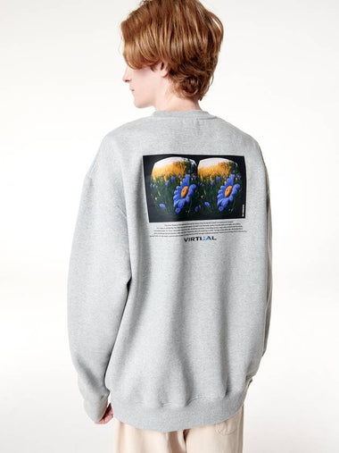 Virtual Flower Sweatshirt Grey - RADINEO - BALAAN 1