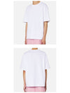 UTS002.726 100 Heart Logo Patch Short Sleeve T-Shirt White T-Shirt TJ - AMI - BALAAN 5